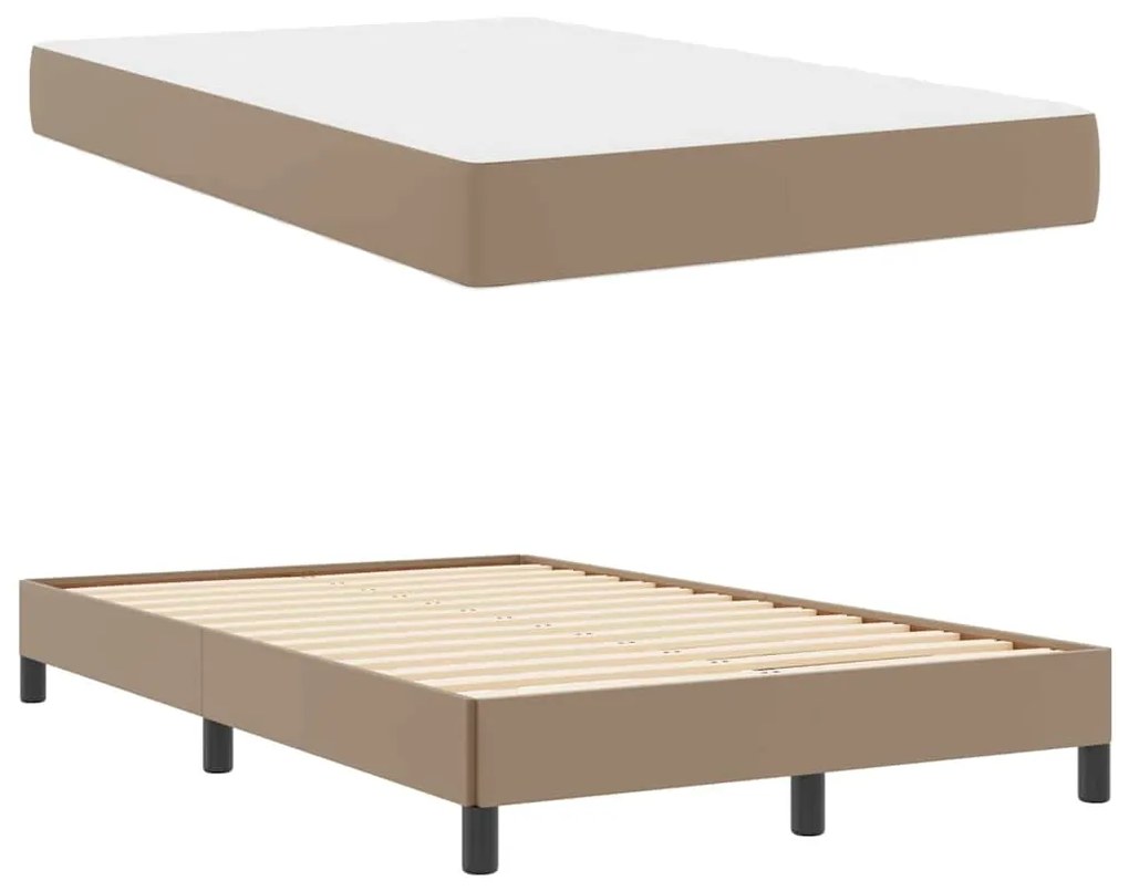 vidaXL Κρεβάτι Άλλο Καπουτσίνο 120 x 200 cm Τεχνητό δέρμα