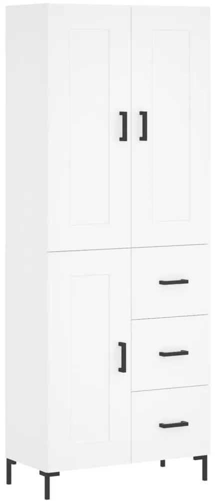 vidaXL Ντουλάπι Λευκό 69,5x34x180 εκ. από Επεξεργασμένο Ξύλο
