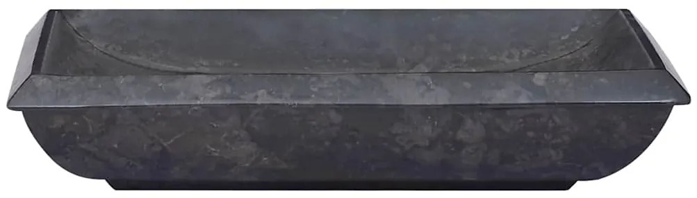 vidaXL Νιπτήρας Μαύρος 50 x 35 x 10 εκ. Μαρμάρινος