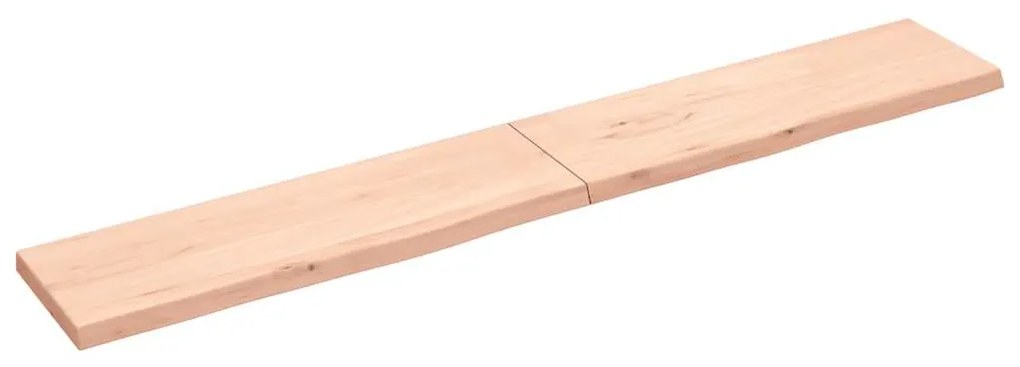 vidaXL Ράφι Τοίχου 200x30x(2-4) εκ. από Ακατέργαστο Μασίφ Ξύλο Δρυός