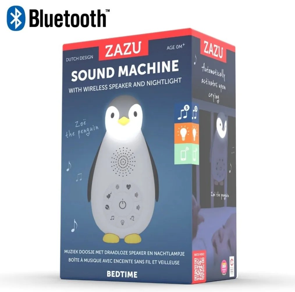Πιγκουίνος με ασύρματο ηχείο Bluetooth + φωτάκι νυκτός  Zoe Grey  ZA-ZOE-01 Zazu