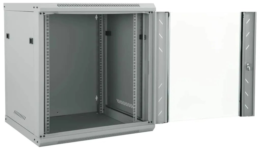 vidaXL Ντουλάπα δικτύου με αποθήκευση Γκρι 60 x 60 x 65 εκ Ατσάλι