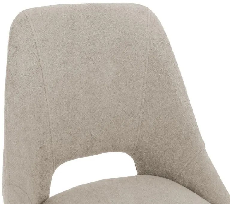 Σκαμπό μπαρ Initiate κρεμ μπουκλέ ύφασμα-πόδι μαύρο μέταλλο 48x56x98εκ 2αδα 48x56x98 εκ.