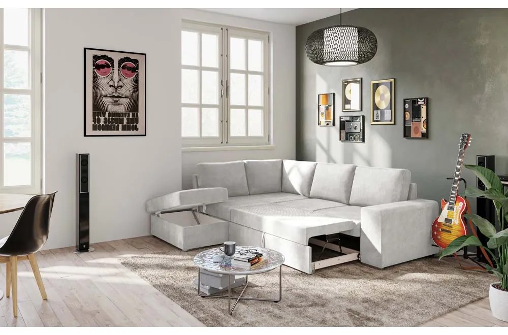 EDDI ΚΑΝΑΠΕΣ ΚΡΕΒΑΤΙ ΓΩΝΙΑ ΑΡΙΣΤΕΡΗ CREAM 248x213x90 - 70-0405
