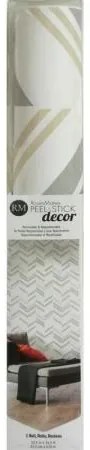 Αυτοκόλλητη Ταπετσαρία Grey Chevron Stripe Peel KAL.RMK9004