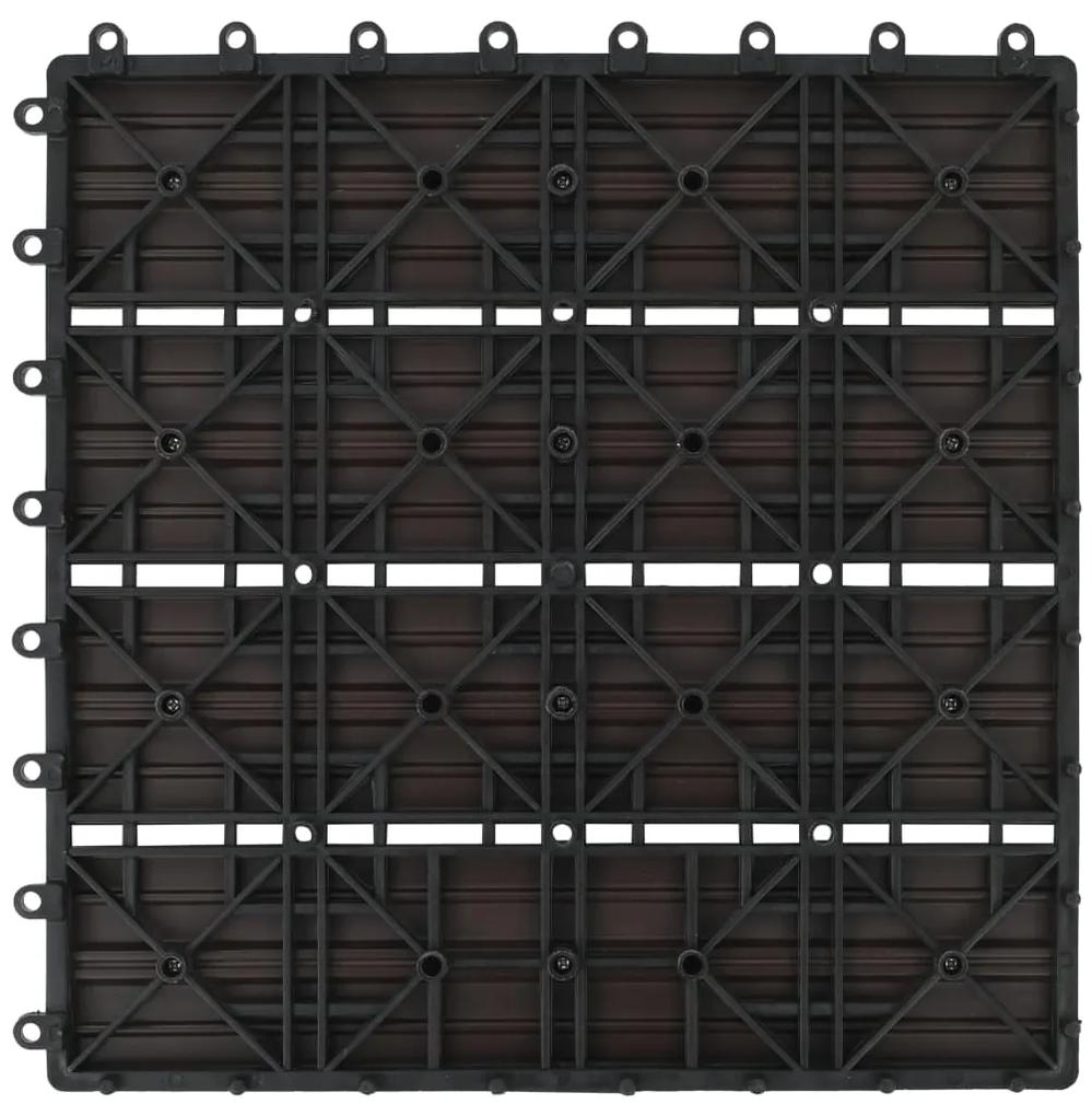vidaXL Πλακάκια Deck 11 τεμ. Σκούρο Καφέ 30 x 30 εκ. 1 μ² από WPC