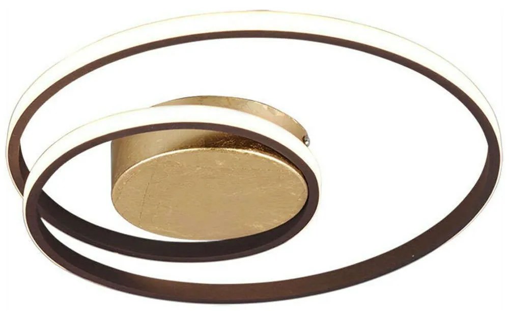 Φωτιστικό Οροφής - Πλαφονιέρα Zibal R62911124 22W Led Φ39cm 7cm Rusty RL Lighting Metal
