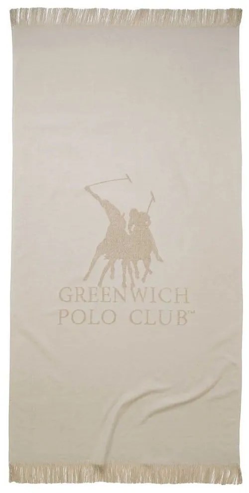 Πετσέτα Θαλάσσης 3780 Beige Greenwich Polo Club Θαλάσσης 80x170cm 100% Βαμβάκι