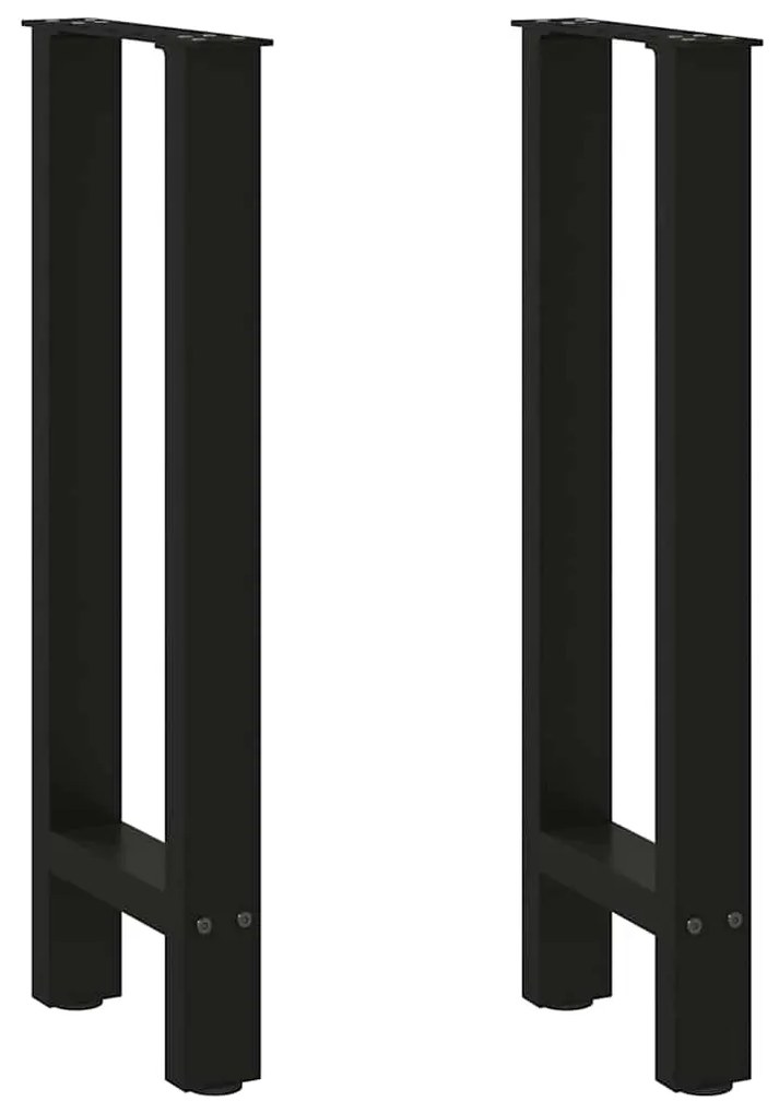 Πόδια Κονσόλας 2 τεμ. Μαύρα 38x(72-73) εκ. Ατσάλι