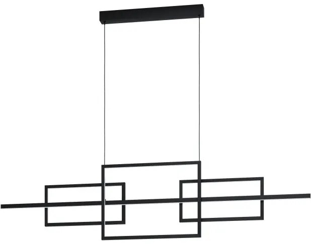 Κρεμαστό Φωτιστικό Οροφής LED 35W Μαύρο Dimmable 150cm Puebla 39798 Eglo-39798-Μαύρο 39798