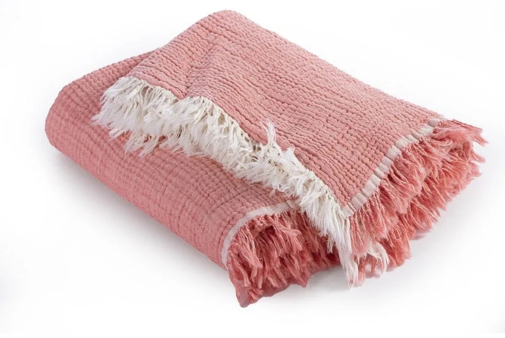 Κουβέρτα Βρεφική Apollo Coral Nef-Nef Αγκαλιάς 80x110cm 100% Cotton