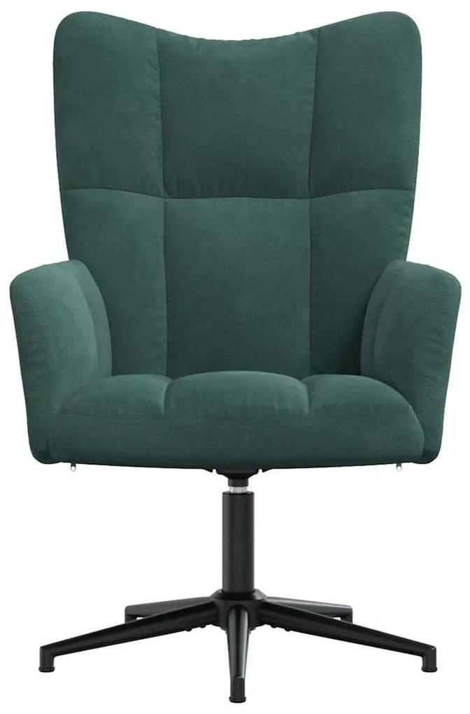 vidaXL Πολυθρόνα Relax Σκούρο Πράσινο Βελούδινη