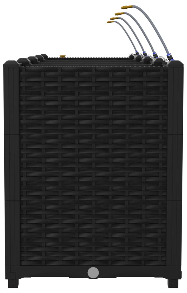 vidaXL Γλάστρες Κήπου 1 τεμ Μαύρο 160 x 40 x 52 cm Πλαστικό