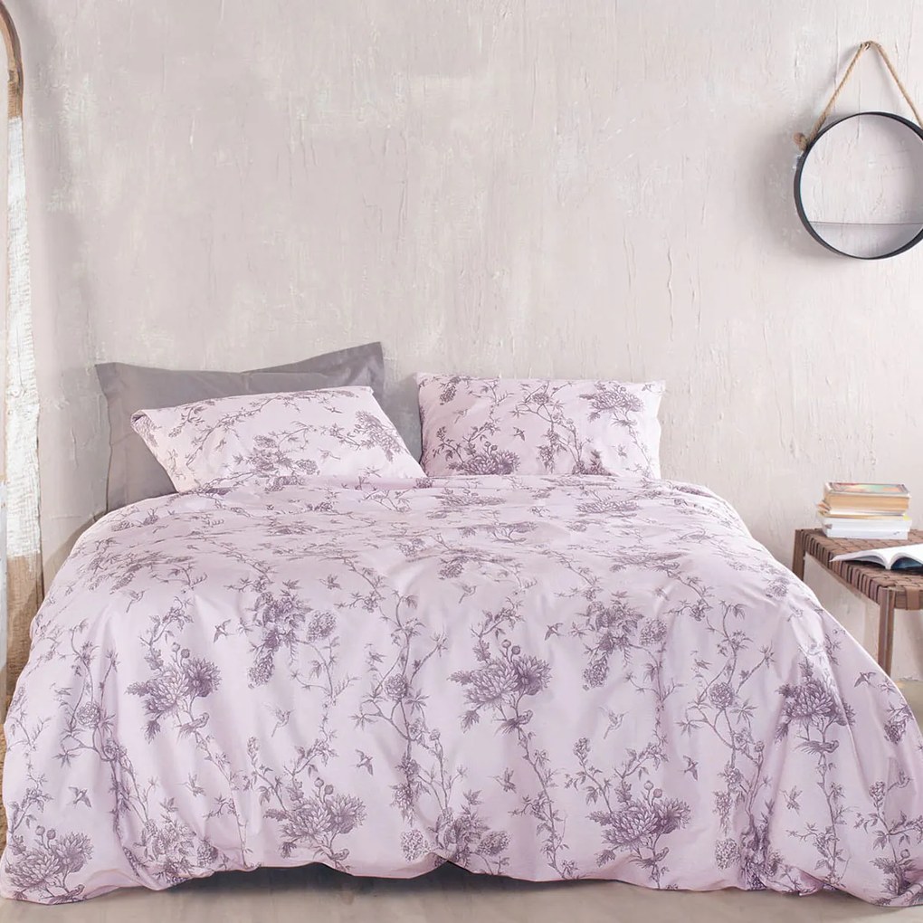 Παπλωματοθήκη Μονή (Σετ 160x250) Rythmos Next Aurora Purple