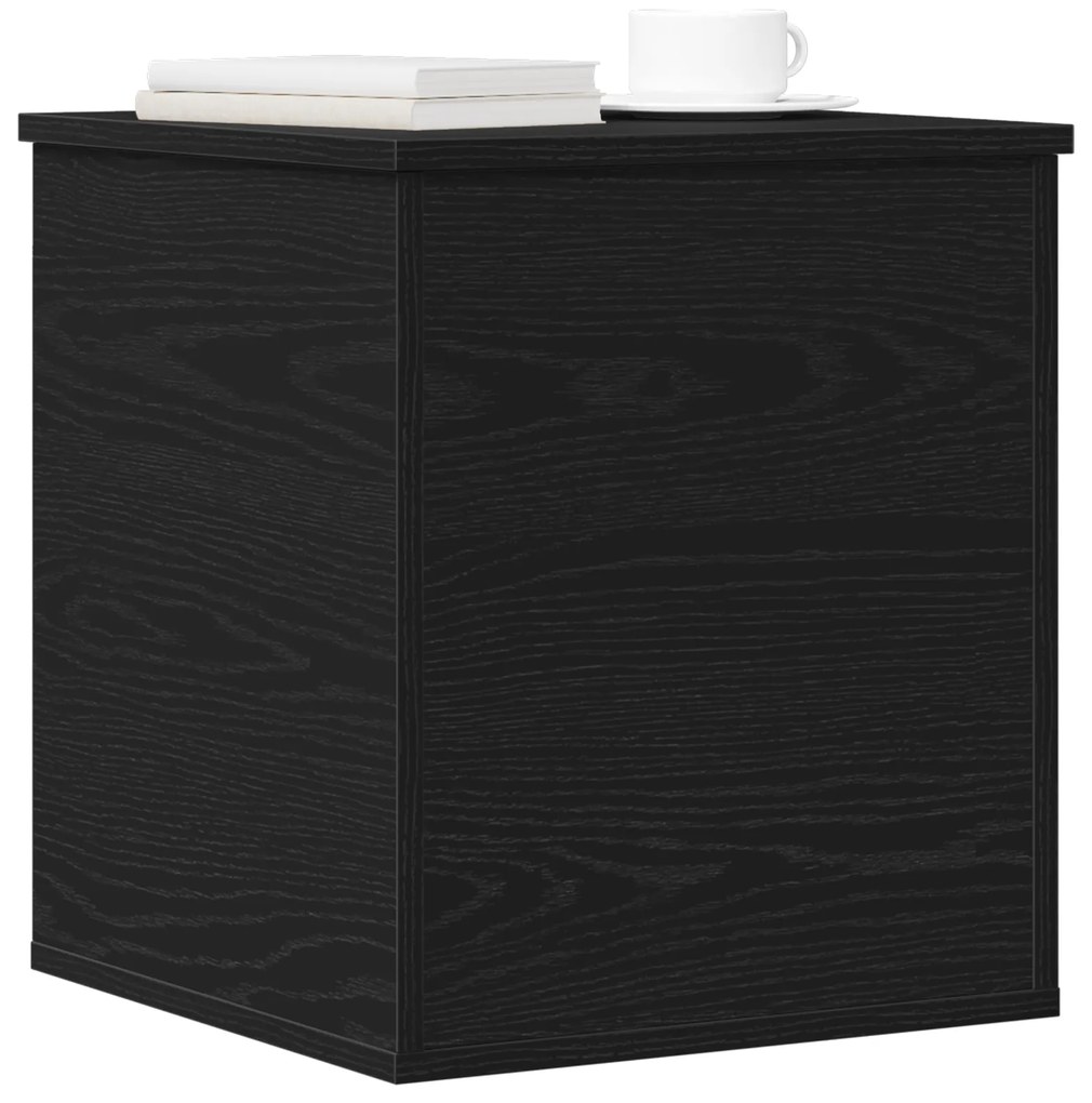 vidaXL Κουτί Αποθήκευσης Μαύρη Δρυς 40x42x46 εκ. Φτιαγμένο από Ξύλο