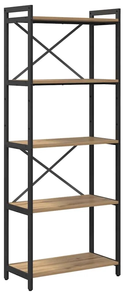 vidaXL Βιβλιοθήκη artisan δρυς 60 x 30 x 153 εκ Επεξεργασμένο ξύλο
