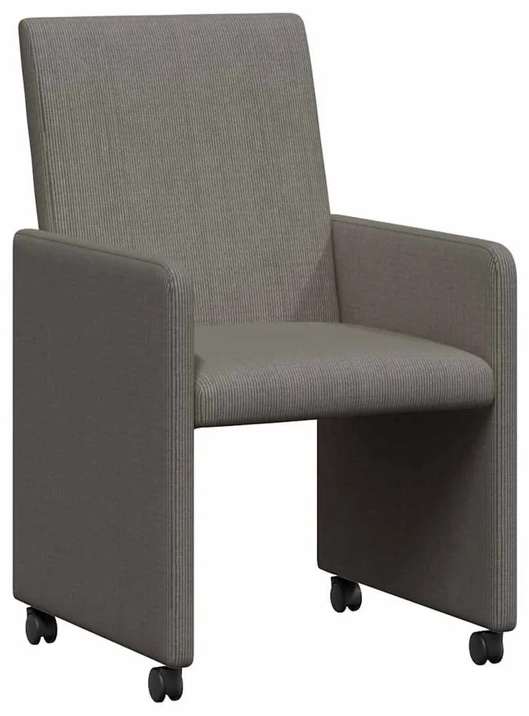 vidaXL Καρέκλες Φαγητού με Ρόδες 2 pcs Ανοιχτό γκρι 57 x 66 x 94 εκ