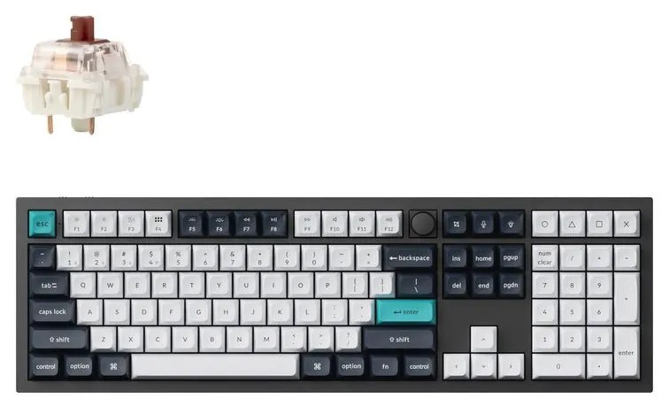 Keychron Q6 Max (Q6M-M3) QMK/VIA Wireless Custom Mechanical Keyboard-Brown Switch -Hot Swap-US Lay