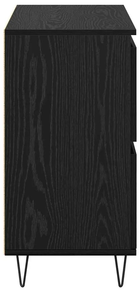 vidaXL Πλαϊνό γραφείο Μαύρο 60 x 35 x 70 cm Επεξεργασμένο ξύλο