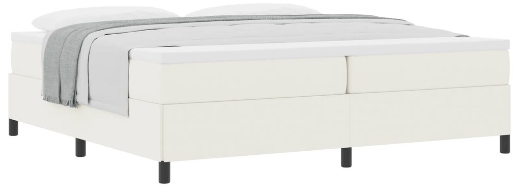 vidaXL Κρεβάτι Κρεμ 200x200 εκ. από υφασμάτινο καναπέ