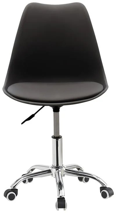 Καρέκλα γραφείου εργασίας Gaston II PP-PU μαύρο 48x57x90 εκ.