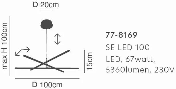 Φωτιστικό Οροφής - Πλαφονιέρα SE LED 100 RECTA CEILING CHROME Ε3