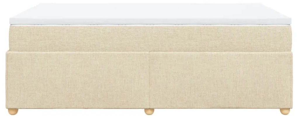 ΚΡΕΒΑΤΙ BOXSPRING ΜΕ ΣΤΡΩΜΑ ΚΡΕΜ 120X190 ΕΚ. ΥΦΑΣΜΑΤΙΝΟ 3285364