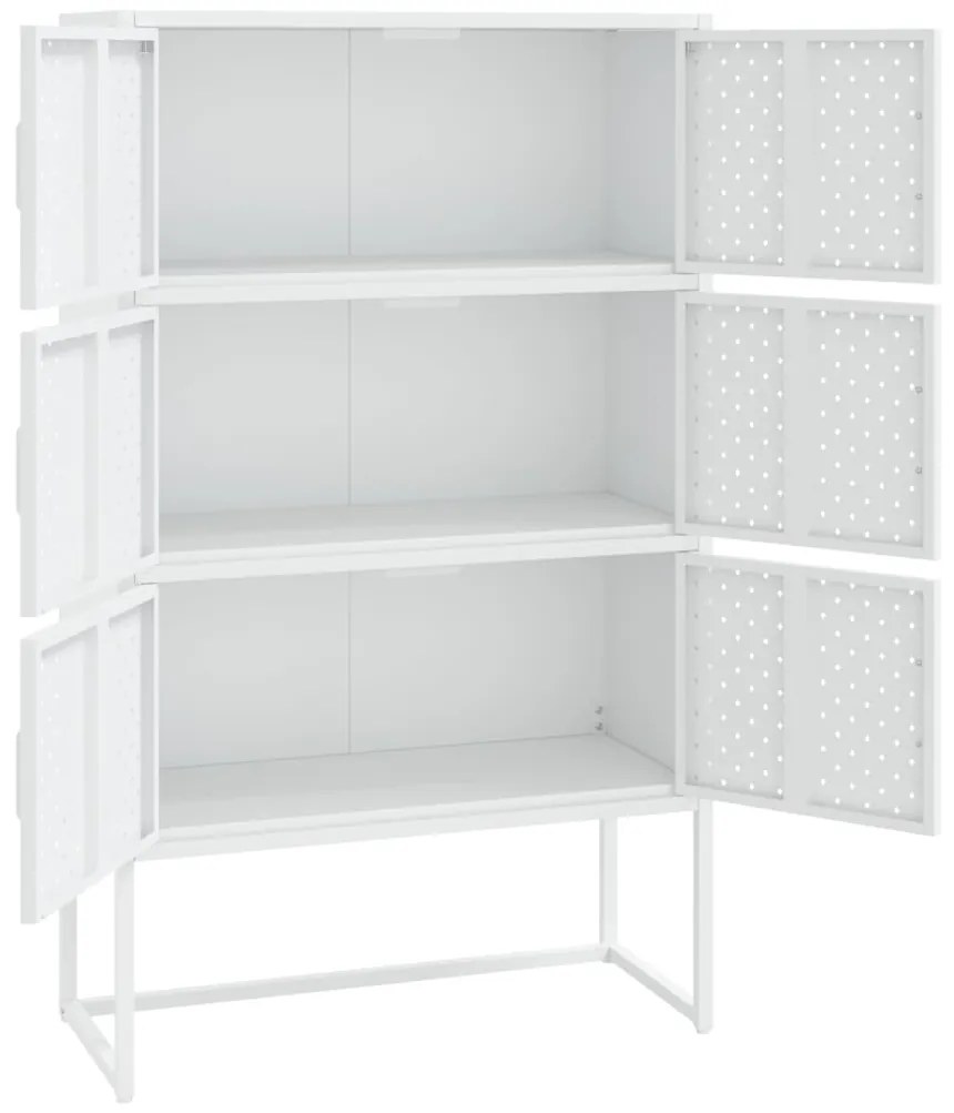 vidaXL Ντουλάπι Λευκό 80 x 35 x 135 εκ. από Ατσάλι