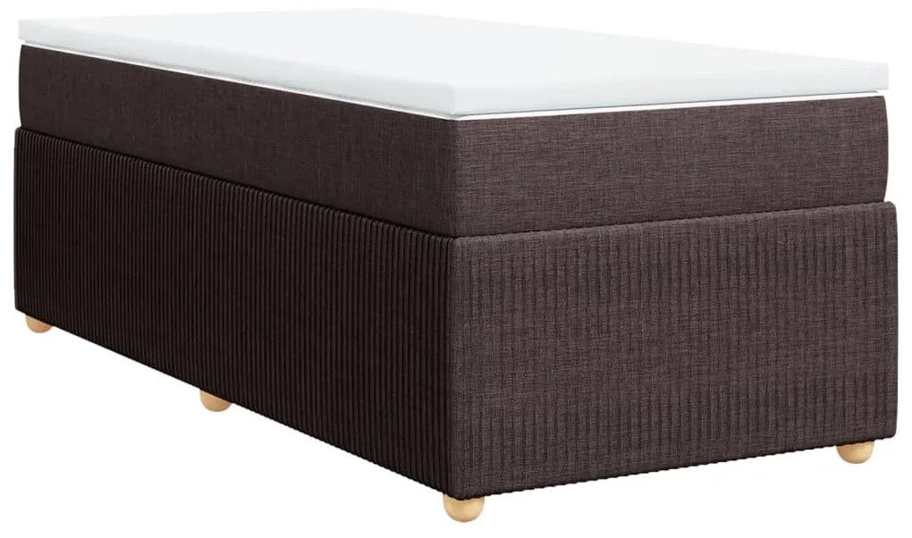 ΚΡΕΒΑΤΙ BOXSPRING ΜΕ ΣΤΡΩΜΑ ΣΚΟΥΡΟ ΚΑΦΕ 90X200 ΕΚ. ΥΦΑΣΜΑΤΙΝΟ 3285542