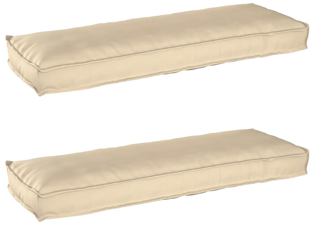 vidaXL Σετ Μαξιλαριών Πάγου 2 pcs Μπεζ 120 x 40 x 8 εκ Ύφασμα Oxford