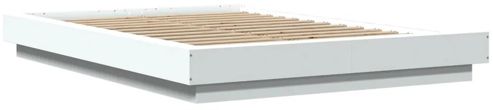 vidaXL Πλαίσιο Κρεβατιού Λευκό 140 x 190 εκ. Επεξεργασμένο Ξύλο