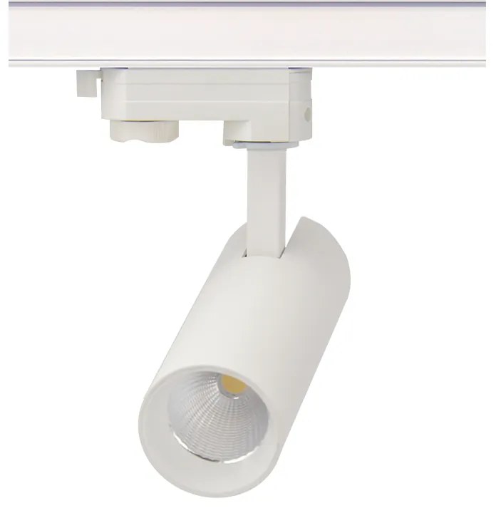 SAND WHITE LED TRACK LUMINAIRE 10W 3000K 3-PHASE 36° 1000LM 230V AC Ra80 Φ55*153MM 5YRS - SOLINE1030W4 - SOLINE1030W4