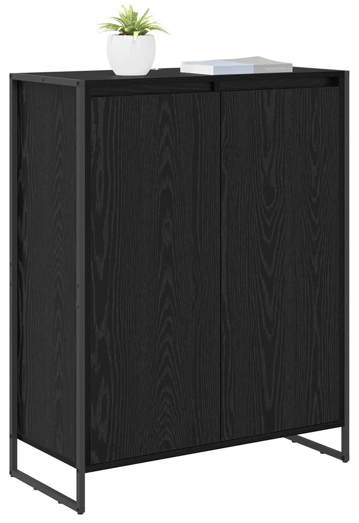 vidaXL Ντουλάπα Παπουτσιών με αποθήκευση Μαύρη Οξυά 79 x 36 x 100 εκ.