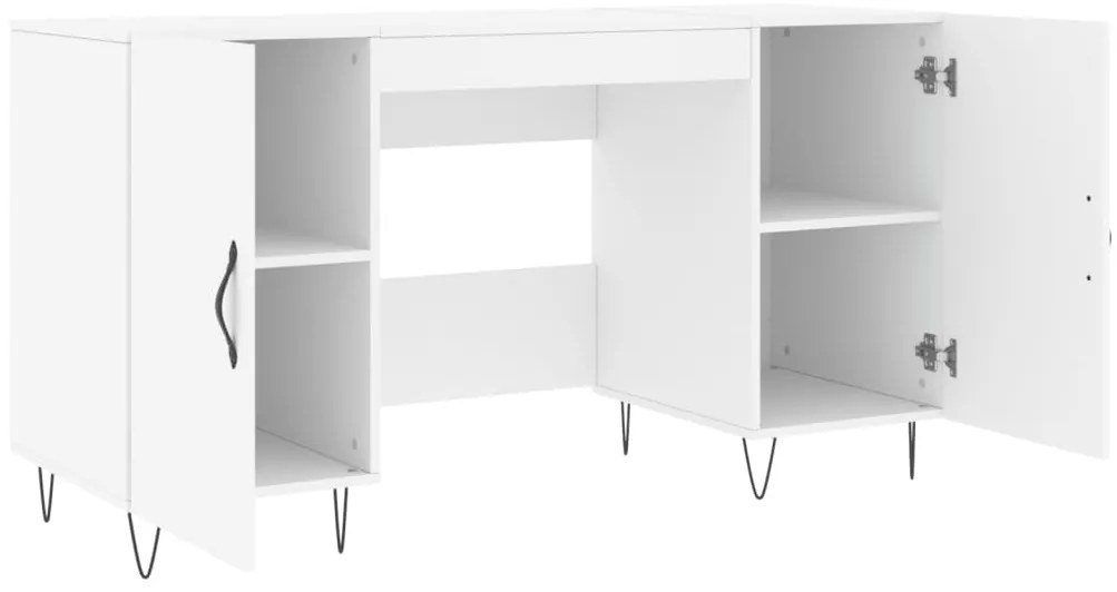 vidaXL Γραφείο Λευκό 140 x 50 x 75 εκ. από Επεξεργασμένο Ξύλο
