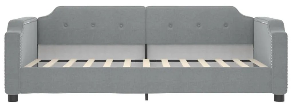 vidaXL Καναπές Κρεβάτι με Στρώμα Ανοιχτό Γκρι 90 x 200 εκ. Υφασμάτινο