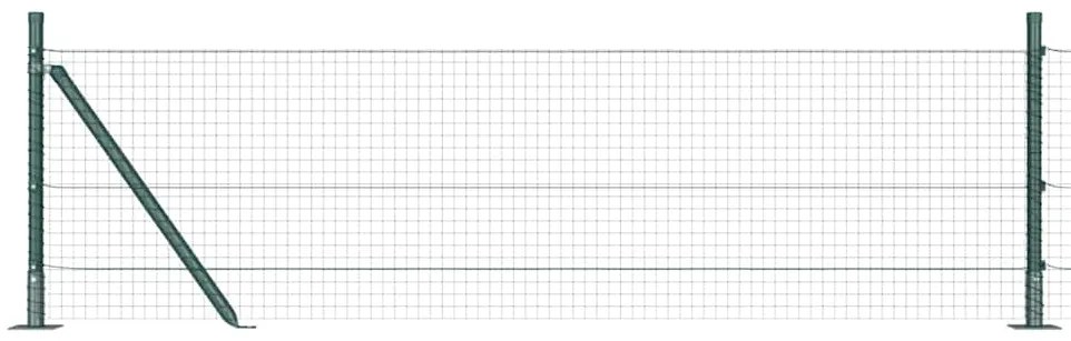 vidaXL Φράκτης με 13 πάσσαλους Πράσινος 0.6x50 μ Άχτη