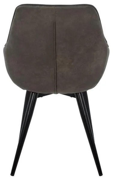 Καρέκλα-Πολυθρόνα MANDO Ύφασμα Nubuck Γκρί 60x60x84 εκ. 2αδα 60x60x84 εκ.