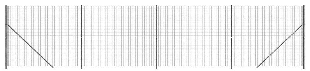 vidaXL Συρματόπλεγμα Περίφραξης Ανθρακί 1,8 x 10 μ. με Βάσεις Φλάντζα