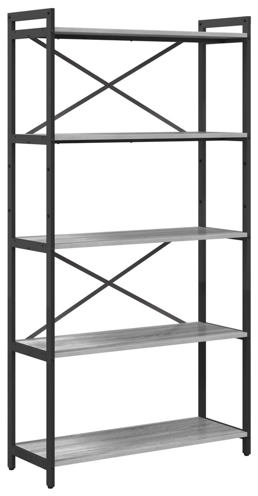 vidaXL Βιβλιοθήκη Γκρι sonoma 80 x 30 x 153 εκ Επεξεργασμένο ξύλο