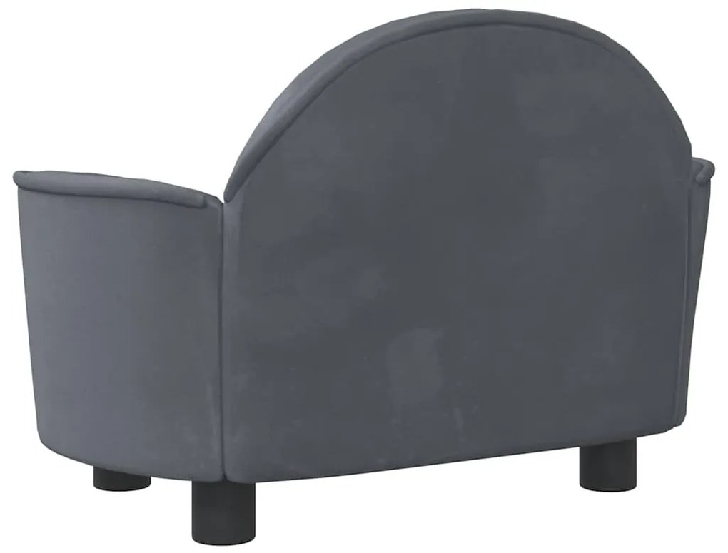 vidaXL Κρεβάτι Σκύλου Σκούρο Γκρι 66 x 40 x 45 εκ. Βελούδινο