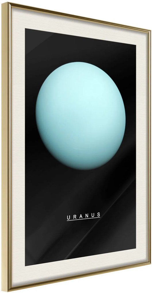 Αφίσα - The Solar System: Uranus - 20x30 - Χρυσό - Με πασπαρτού