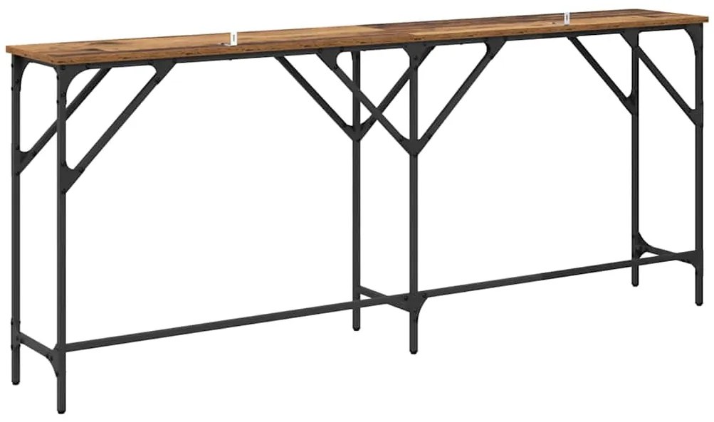 vidaXL Τραπέζι κονσόλας Παλιό Ξύλο 180 x 30 x 75 εκ Επεξεργασμένο ξύλο