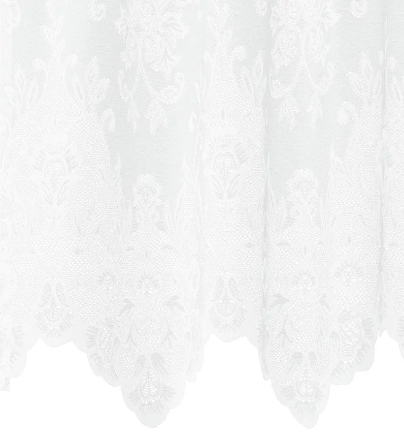 vidaXL Κουρτίνα Δαντέλας με κουρτίνες Λευκό 300 x 140 cm Πολυεστέρας