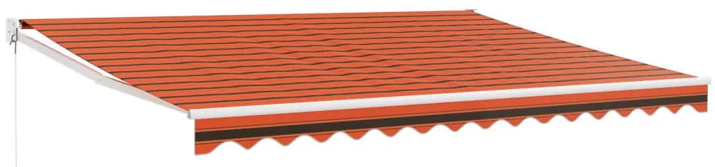 vidaXL Τέντα Πτυσσόμενη Πορτοκαλί/Καφέ 4,5 x 3 μ. Ύφασμα και Αλουμίνιο