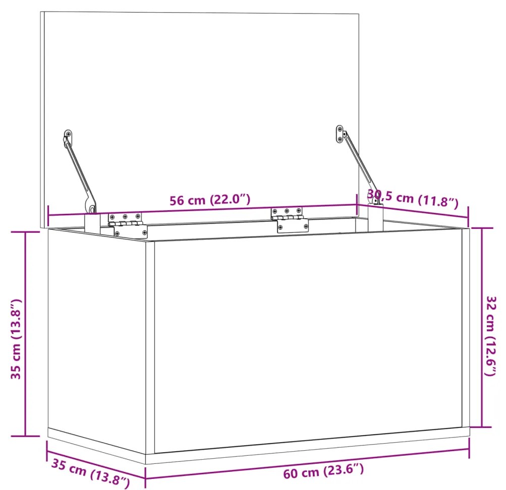 ΚΟΥΤΙ ΑΠΟΘΗΚΕΥΣΗΣ SONOMA ΔΡΥΣ 60X35X35 ΕΚ. ΕΠΕΞΕΡΓΑΣΜΕΝΟ ΞΥΛΟ 840676