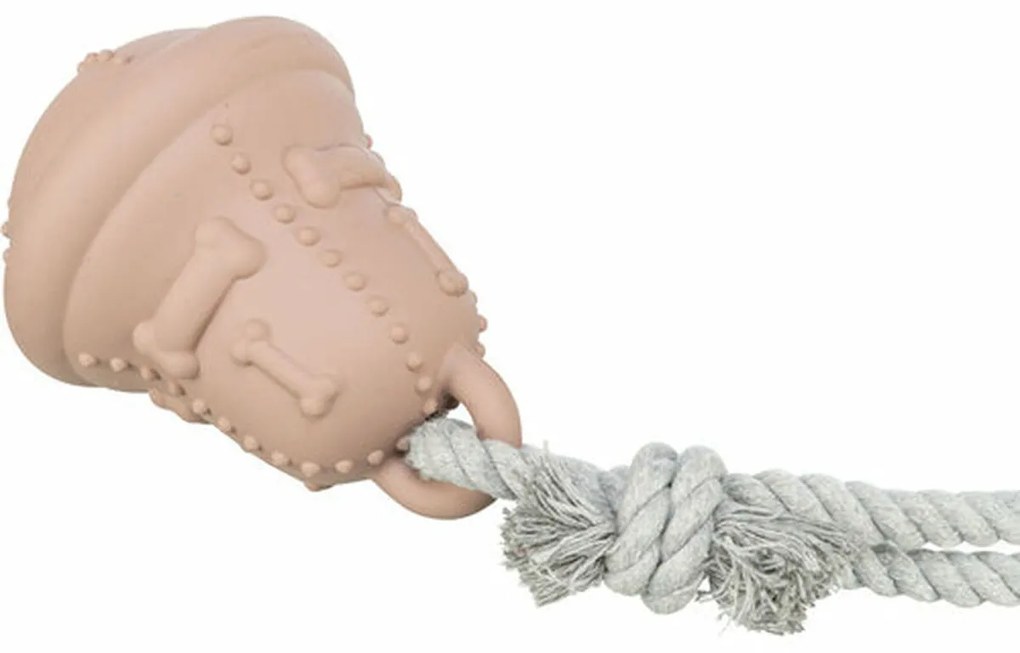 παιχνίδι για γάτες Trixie Μπεζ βαμβάκι Φυσικό καουτσούκ Χριστουγεννιάτικο στεφάνι Καμπάνα