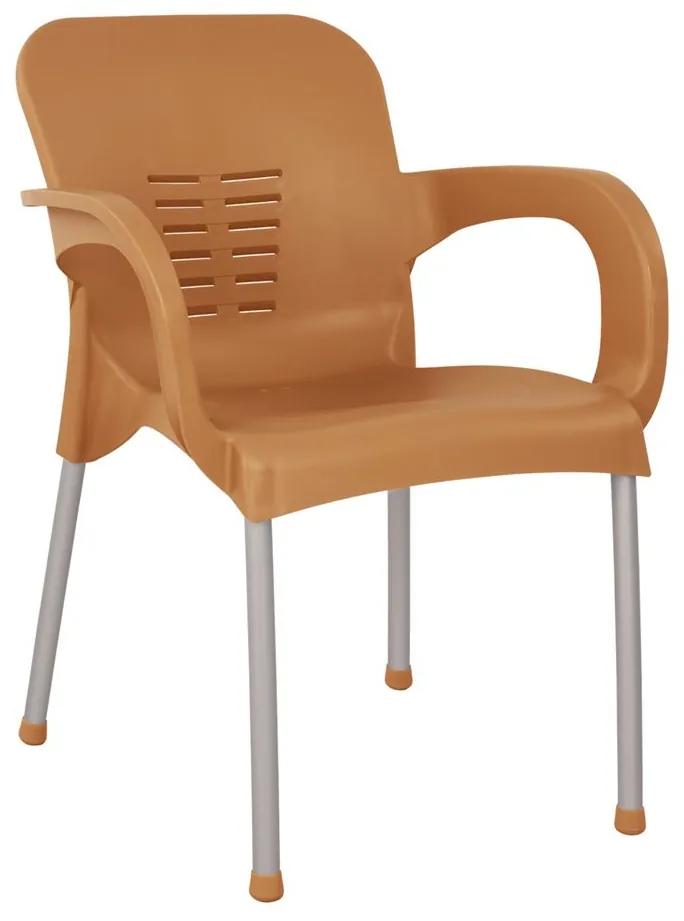 Καρέκλα Κήπου Καφέ PP 60x50x80xcm - Πολυπροπυλένιο - 14720008