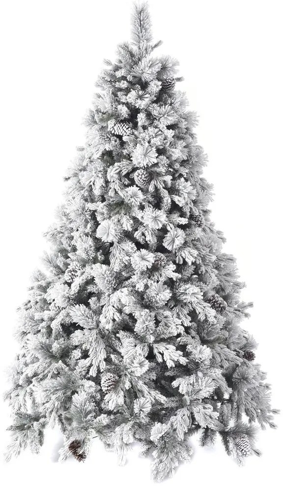 Χριστουγεννιάτικο Δέντρο Flocked Alaska 67531 210cm (2155tips) White-Green