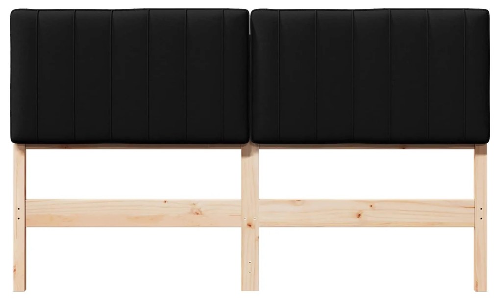 vidaXL Ταπετσαρισμένο κεφαλάρι με κεφαλάρι Καφέ και Μαύρο 160 cm