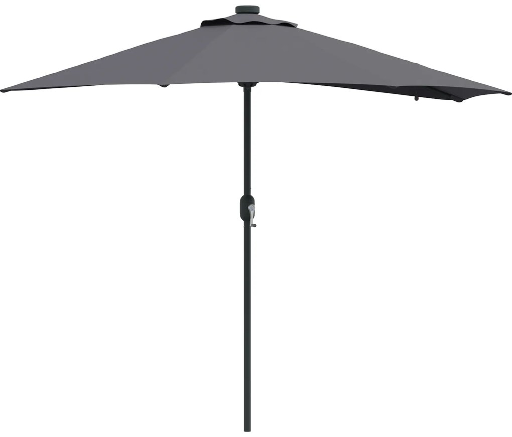 vidaXL Ομπρέλα Κήπου Ανθρακί 294 x 150 x 223 εκ ύφασμα